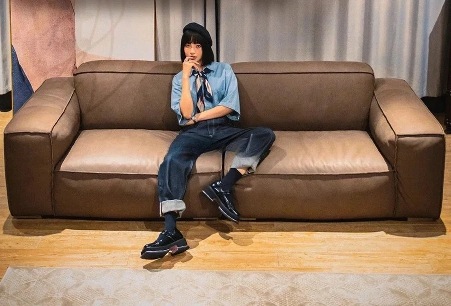 

Средневековый скандинавский кожаный диван, первый слой воловьей кожи, американский ретро, масляная восковая кожа