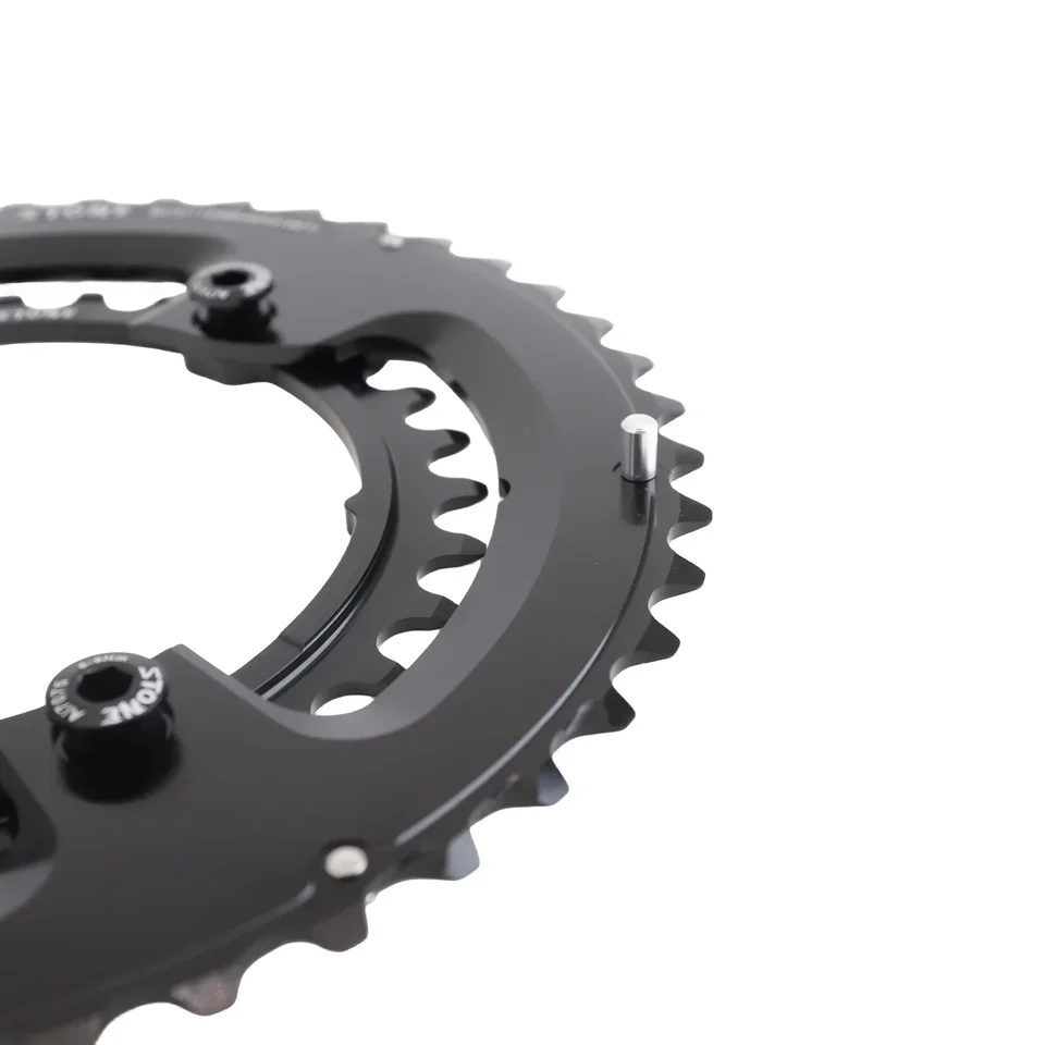 STONE チェーンリング 2枚セット ブラック　使用極小 Amazon | STONE バイクラウンドダブルチェーンリング 110bcd 2x 52