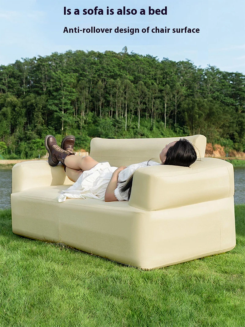 Lohascamping Outdoor Camp Inflatable Air Sofa Portable WaterProof Lazy Sofa Backyard home Travel Camping Picnic Relaxation Chair