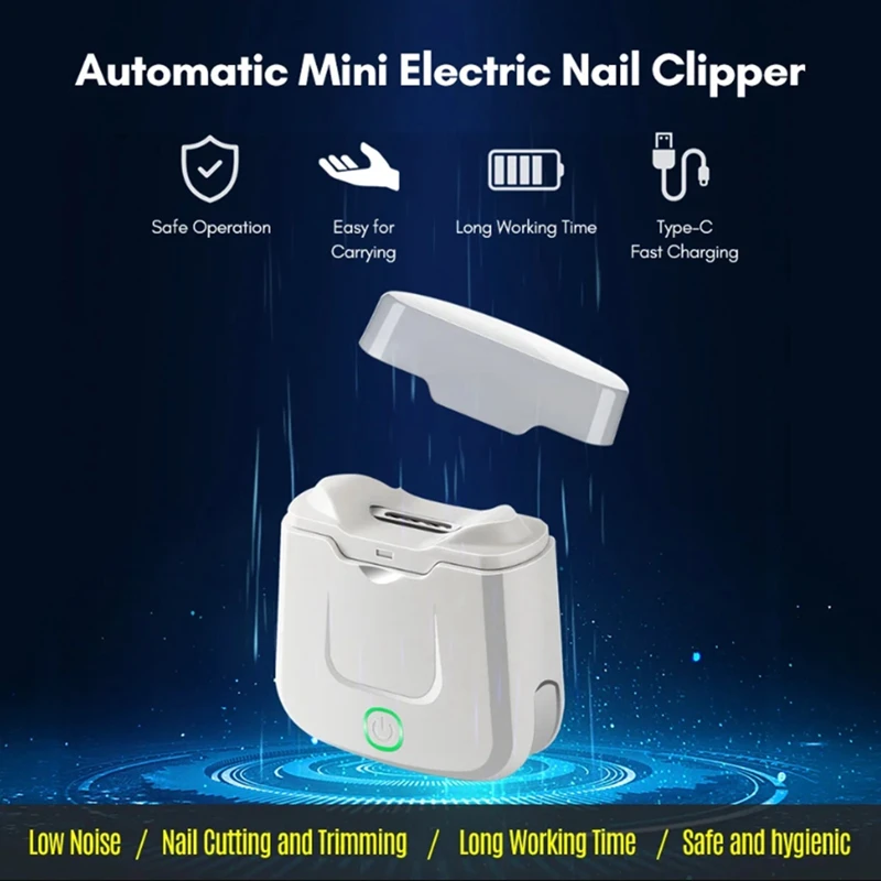 Electric Nail Clipper Manicure Device For Adults, Nail Polisher, Baby And Child Anti-Pinch Automatic Nail Clipper, Durable