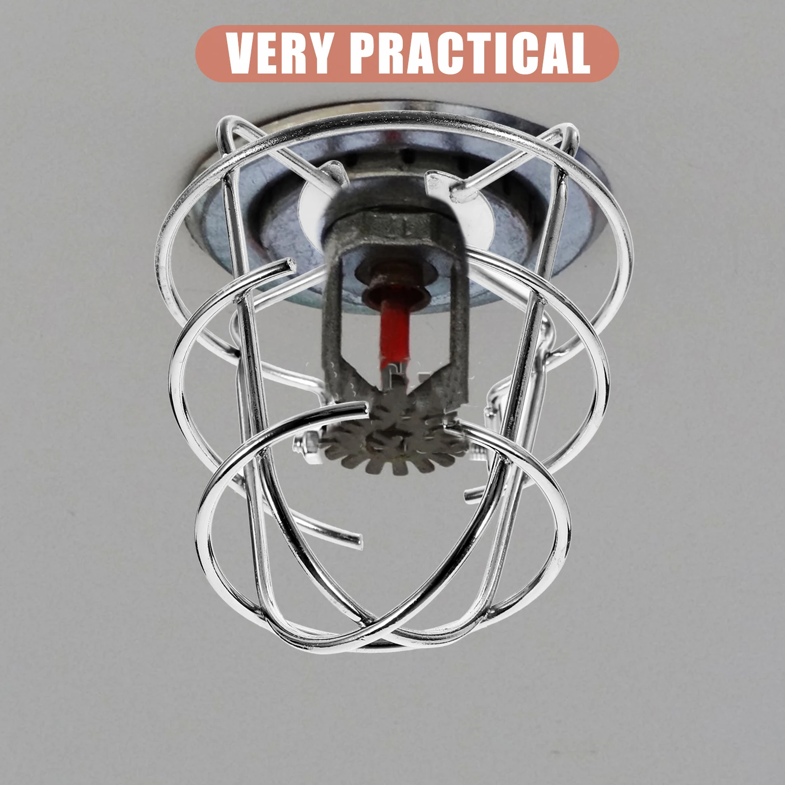 

2pcs Sprinkler Head Protective Cover Fire Cage Wrought Iron Office Home /2 Inch Easy Install No Tools
