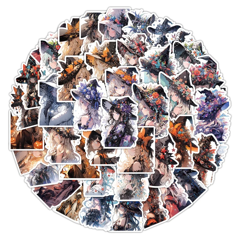 

60PCS Original Magic Witch Graffiti Stickers For Helmet Bicycle Hand Account Pencil Case Decals AnimeWorlds Store