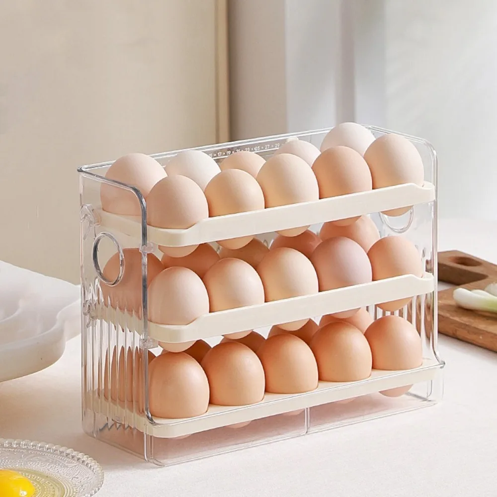 Practical Plastic Egg Storage Box Space Saving Large Capacity Large Egg Holder Dedicated Egg Container Home Use