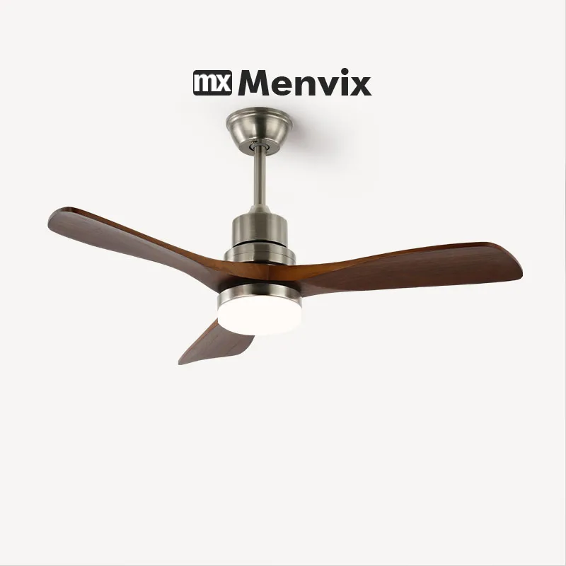 52 inch Wood Ceiling Fan with 3 Blade Remote Control Indoor Vintage for Patio Living Room Bedroom Office Ceiling Fan with Light
