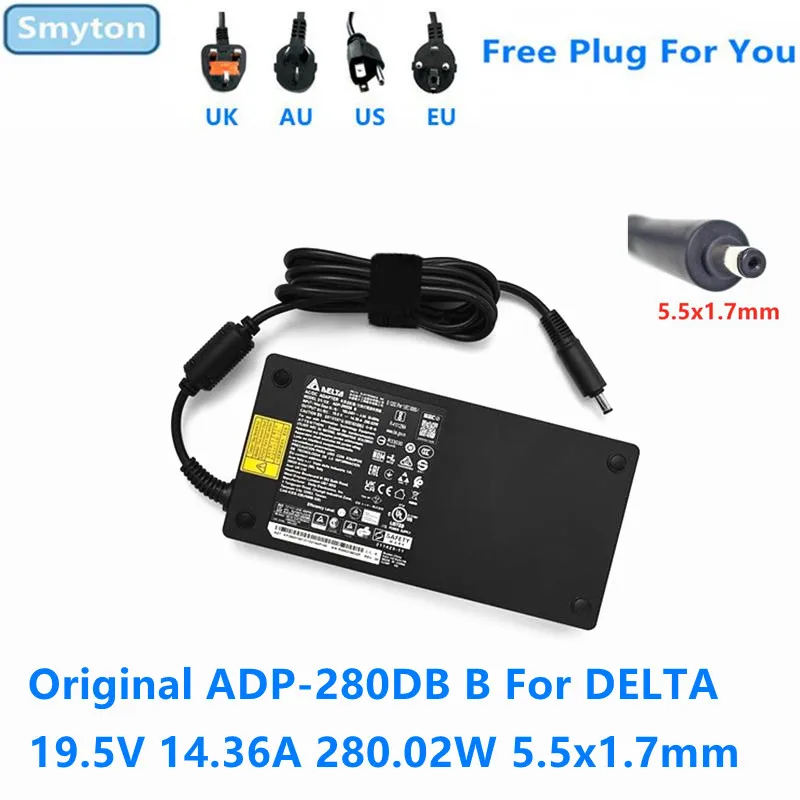Original 280W AC Adapter Charger For ACER 19.5V 14.36A 280.02W DELTA ADP-280DB B Chicony A21-280P1A Laptop Power Supply