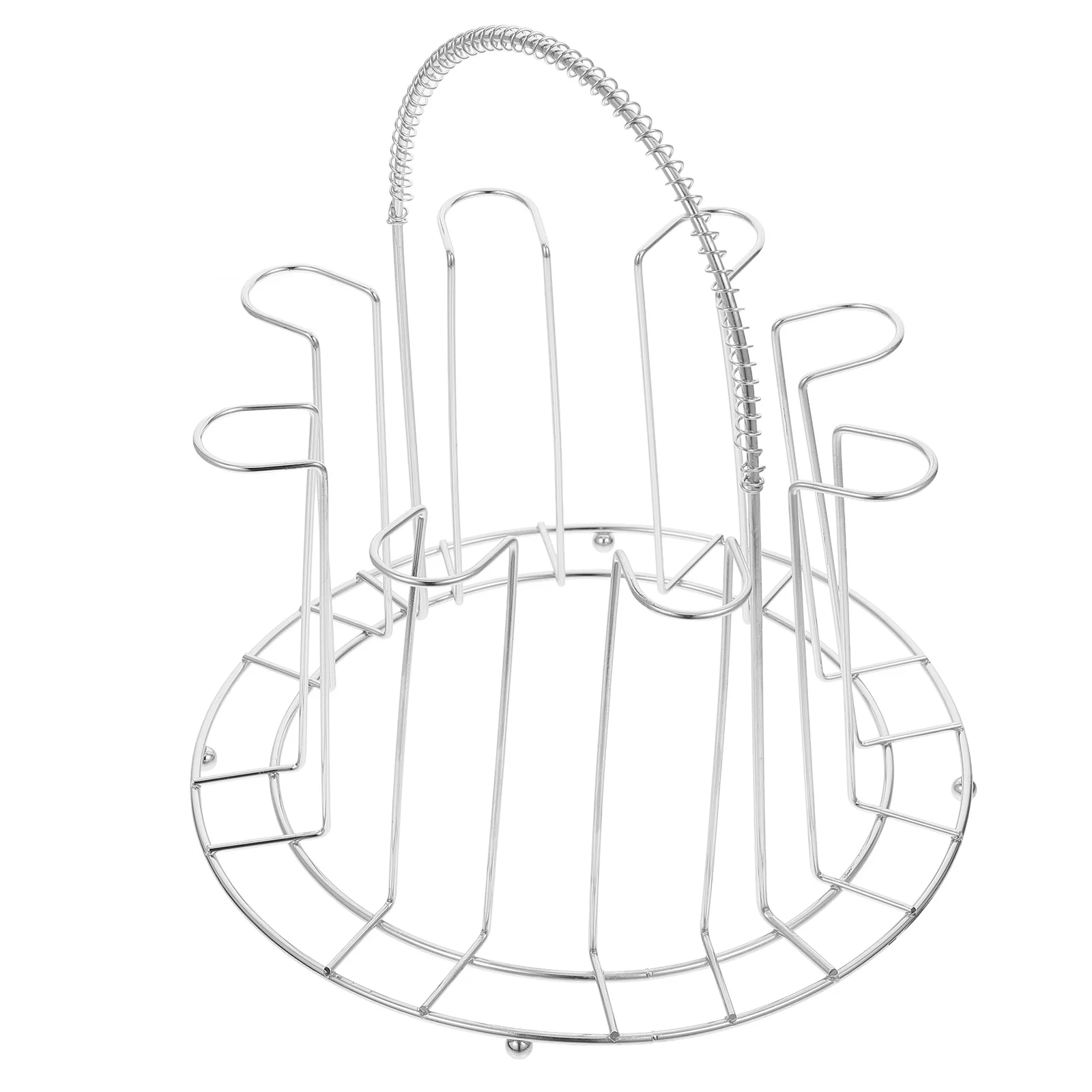 أنيقة الفولاذ المقاوم للصدأ كأس للنبيذ حامل ثمانية سعة تجفيف الرف المطبخ كونترتوب المنظم حامل معدني الكؤوس موزع