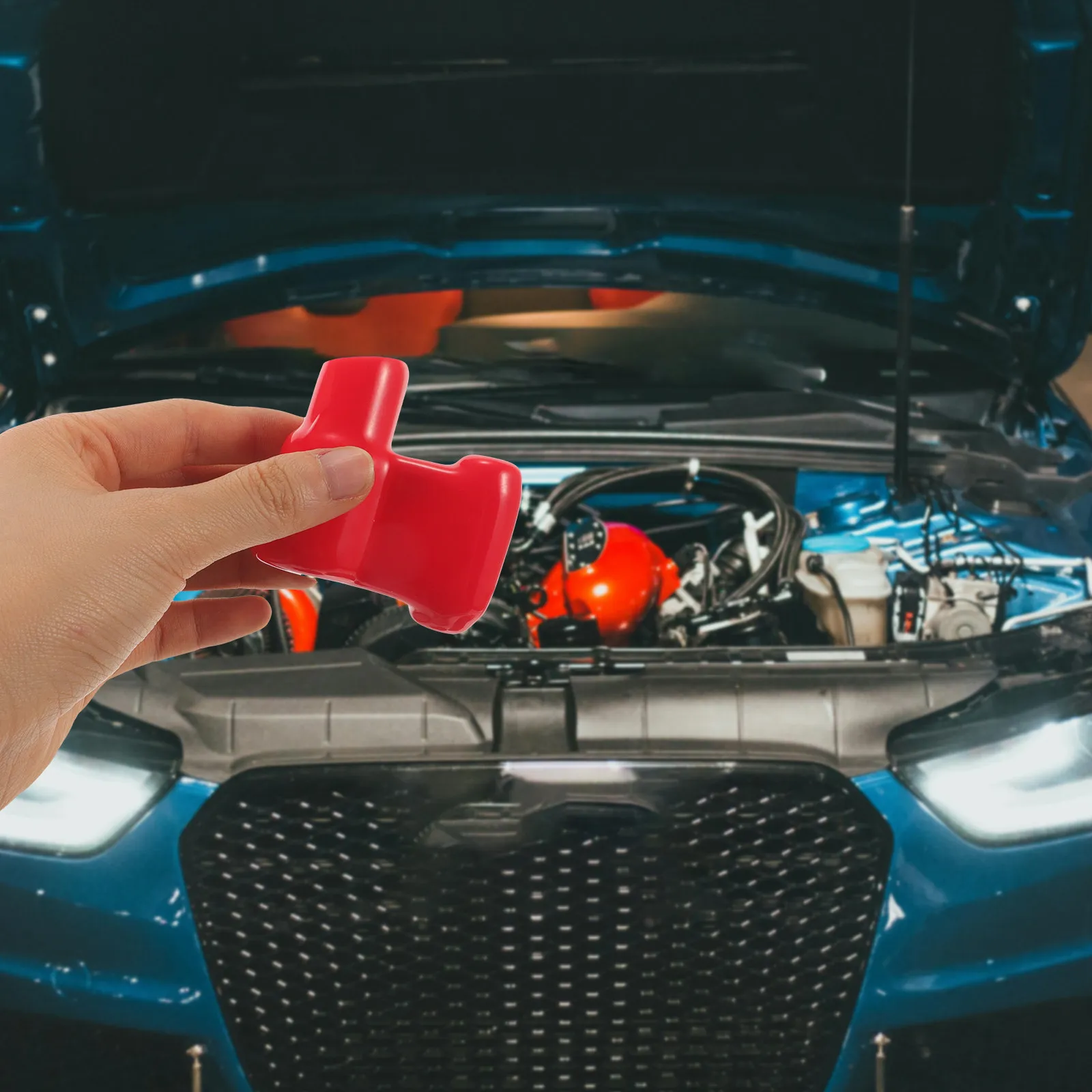 

1Pair Terminal Protector PVC Insulation Splashproof Dirtproof Car Accessory Positive Negative Terminal Covers