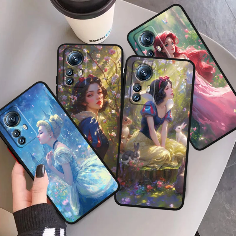 Princess Cinderella Ella For Xiaomi Mi 14 13T 13 12T 12 11T 11i 11 10T 10 Pro Lite Ultra 5G Black Cover Phone Case