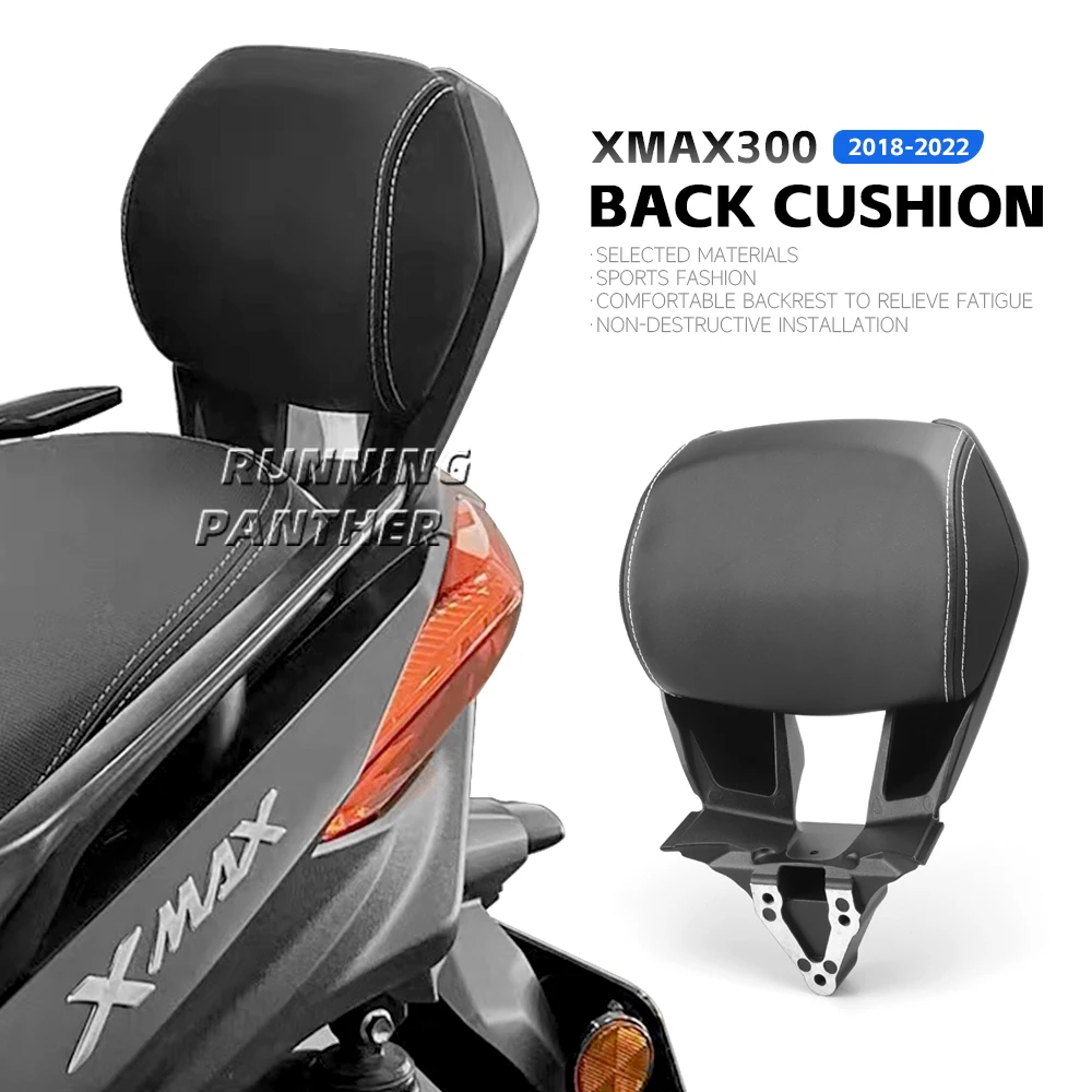 

Motorcycle Rear Passenger Seat Tailstock Backrest Back Rest Cushion Pad For Yamaha X-max XMAX 300 Xmax300 2018-2022 2021 2019