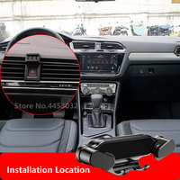 Gravity Car Phone Holder For Volkswagen Tiguan L 2017-2021yr With Sturdy Base Not blocking Air Vent Mount GPS Stand Accessories