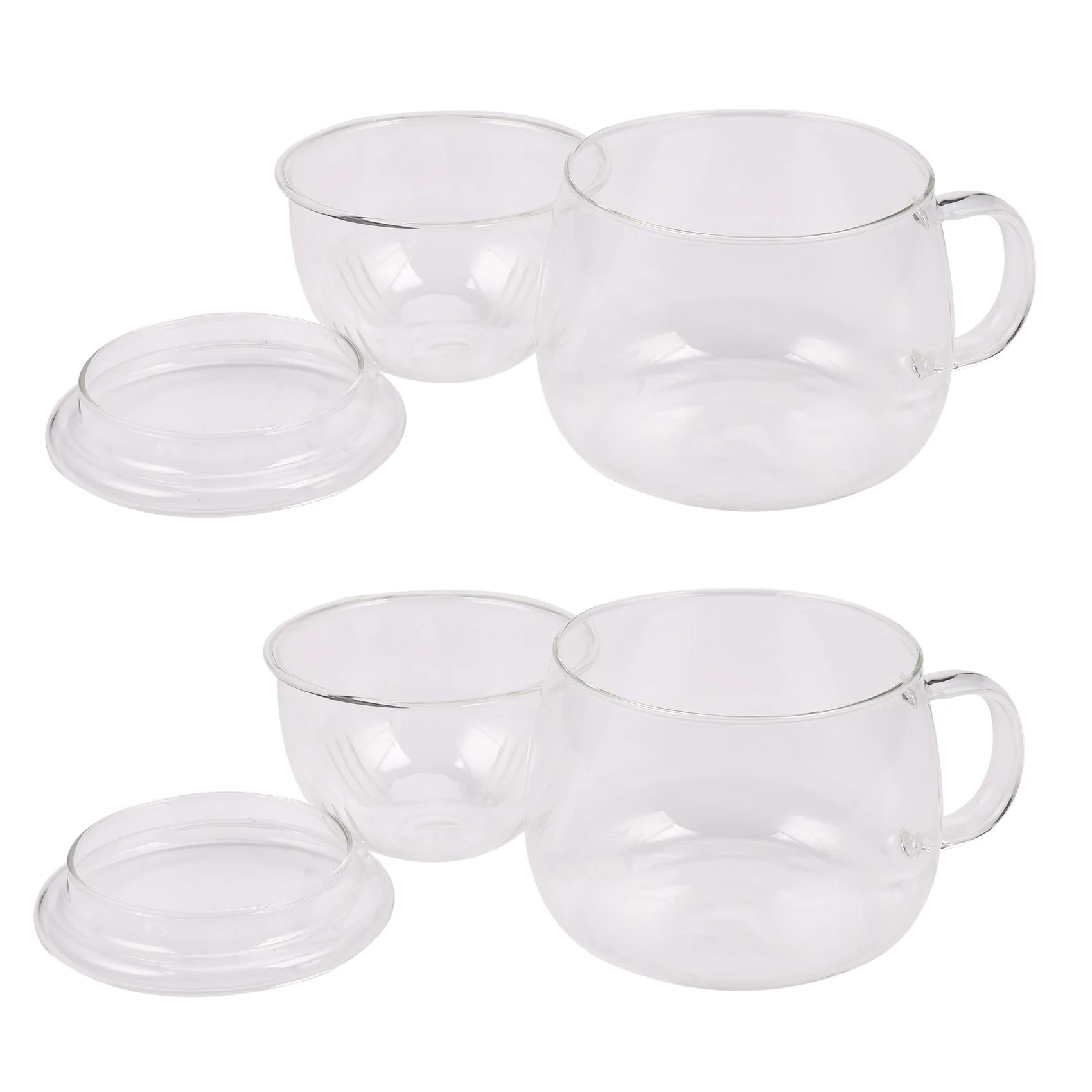 ABDJ-2X 3 In 1 Set Clear Heat Resistant Tea Coffee Cup With Tea Infuser Filter Lid Use For Home Office