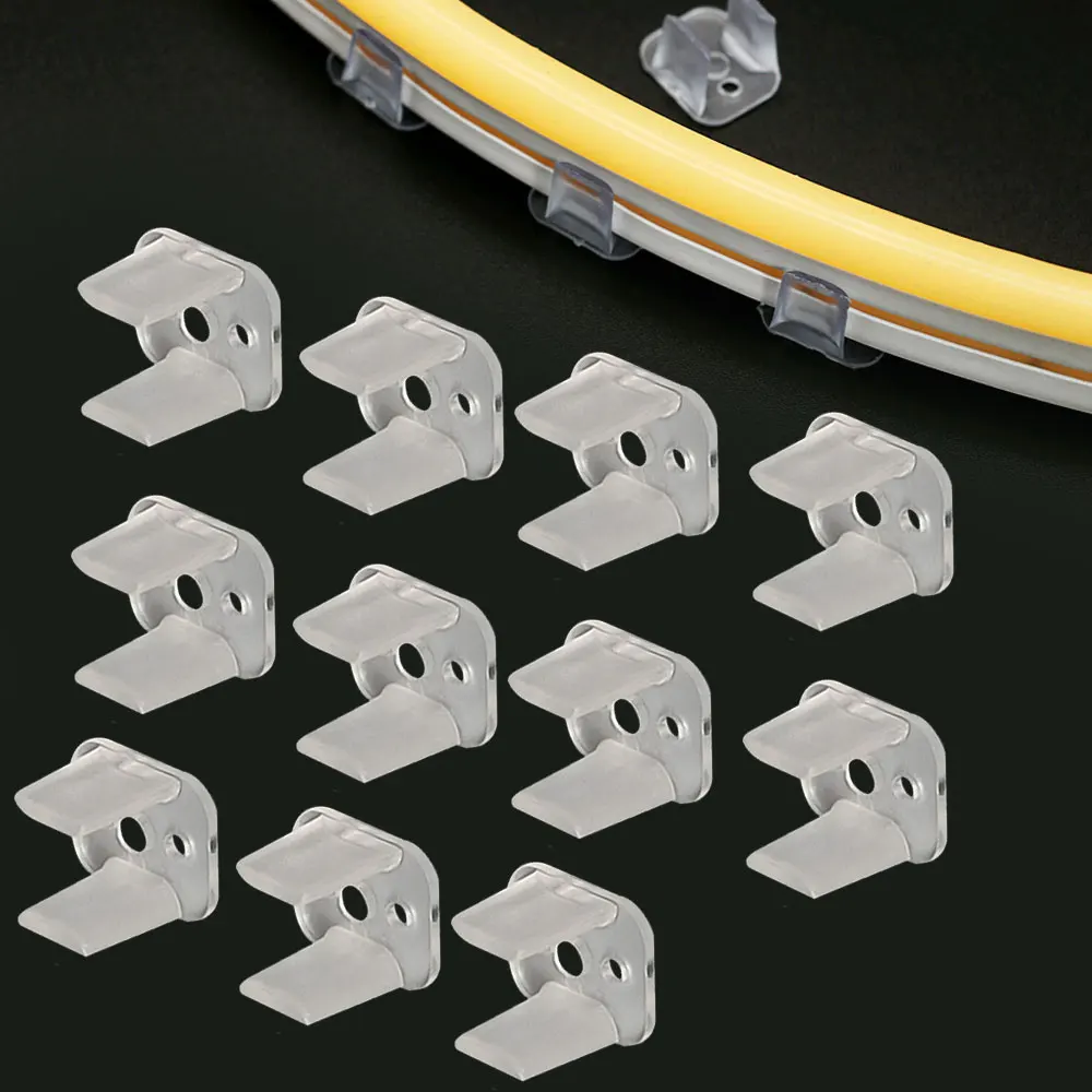 50pcs LED Strip Clips Connector for Fixing 2835 Neon Light 6*12mm 8*16mm Plastic Buckle Flexible Ribbon Tape Accessories