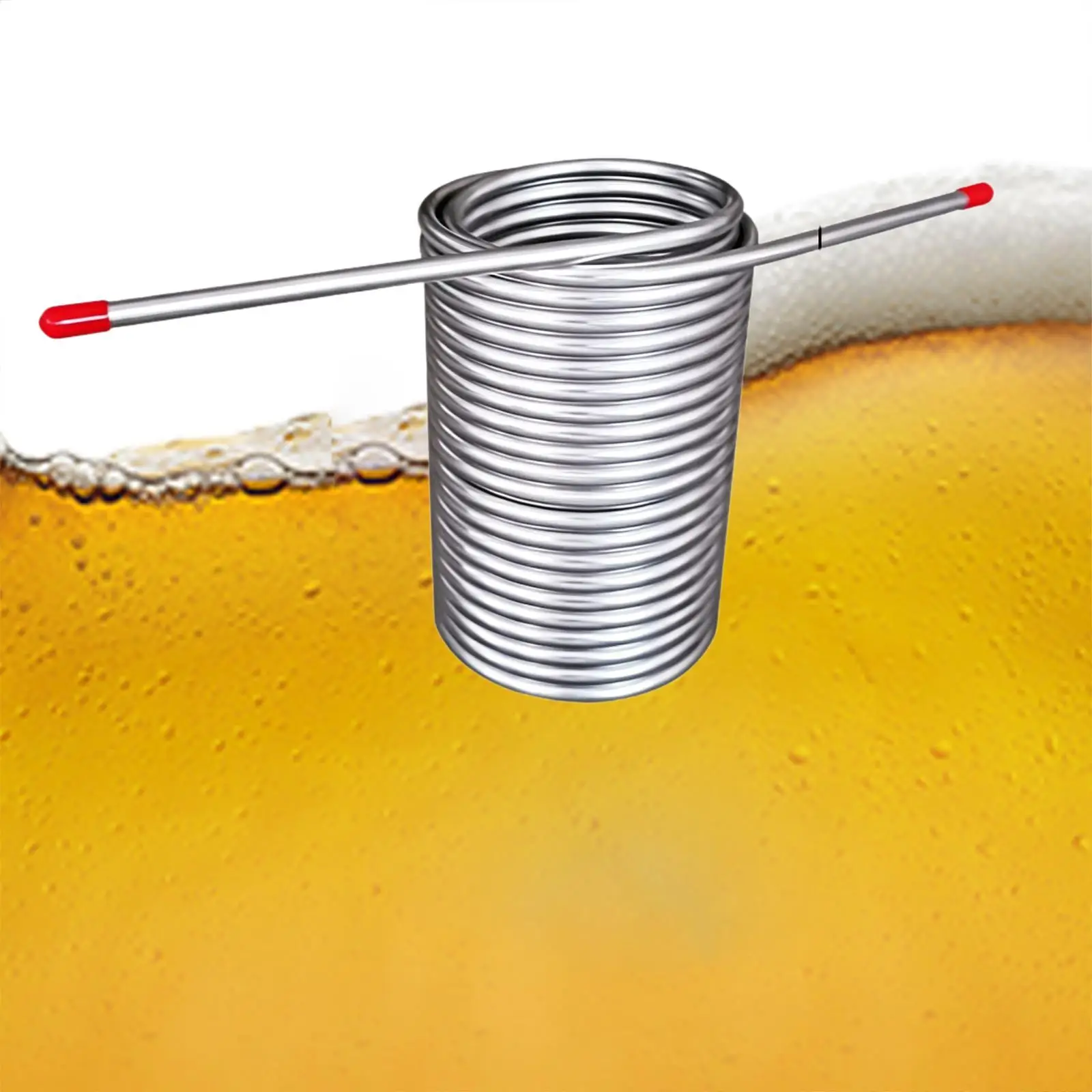 Wort Chiller Beer Cooling Coil Immersion Chiller Home Fitting Kitchen Supplies 304 Stainless Steel Coil Beverage Chiller