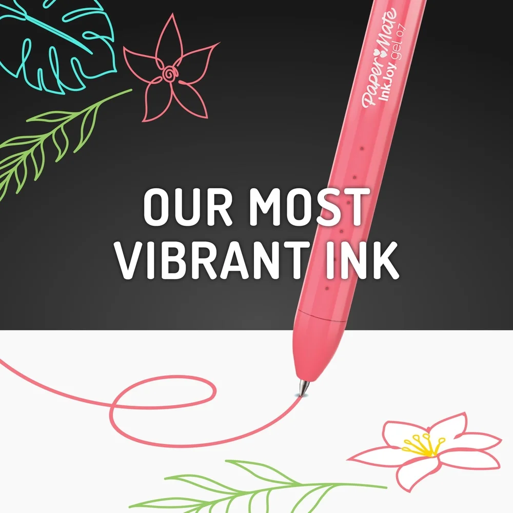 أقلام جل لامعة ذات نقطة متوسطة قابلة للسحب بألوان متنوعة حبر ناعم وقبضة مريحة عدد 6 مهام كتابة يومية مثالية