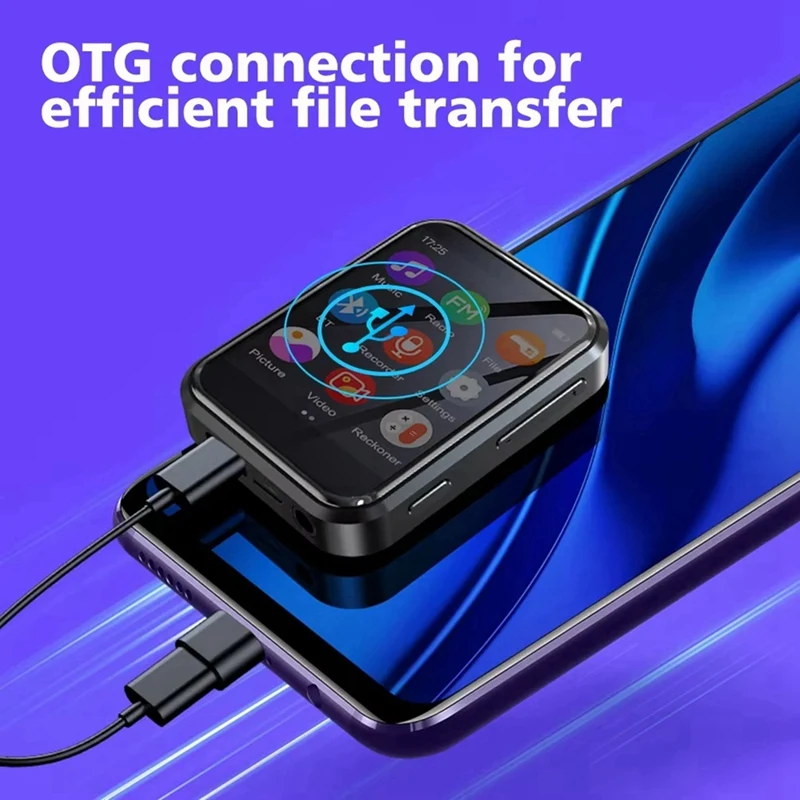 Портативный MP3-плеер Bluetooth 5,4 Hi-Fi музыкальный плеер MP3 Walkman сенсорный экран динамик рекордер камера воспроизведение видео