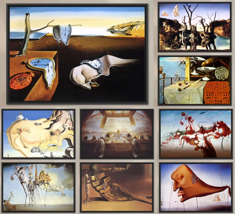 Salvador Dali Surrealism Abstract Series Canvas Painting Poster Aesthetic Wall Art Poster Corridor Office Home Decoration