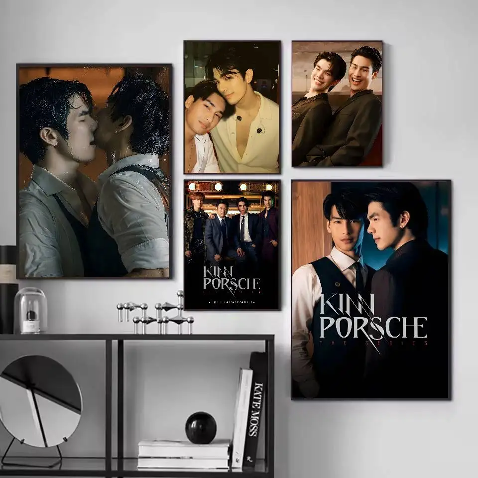 برنامج تلفزيوني K-KinnPorsche The Series ملصق لوحة فنية مع مطبوعات هدية تزيين غرفة النوم وغرفة المعيشة