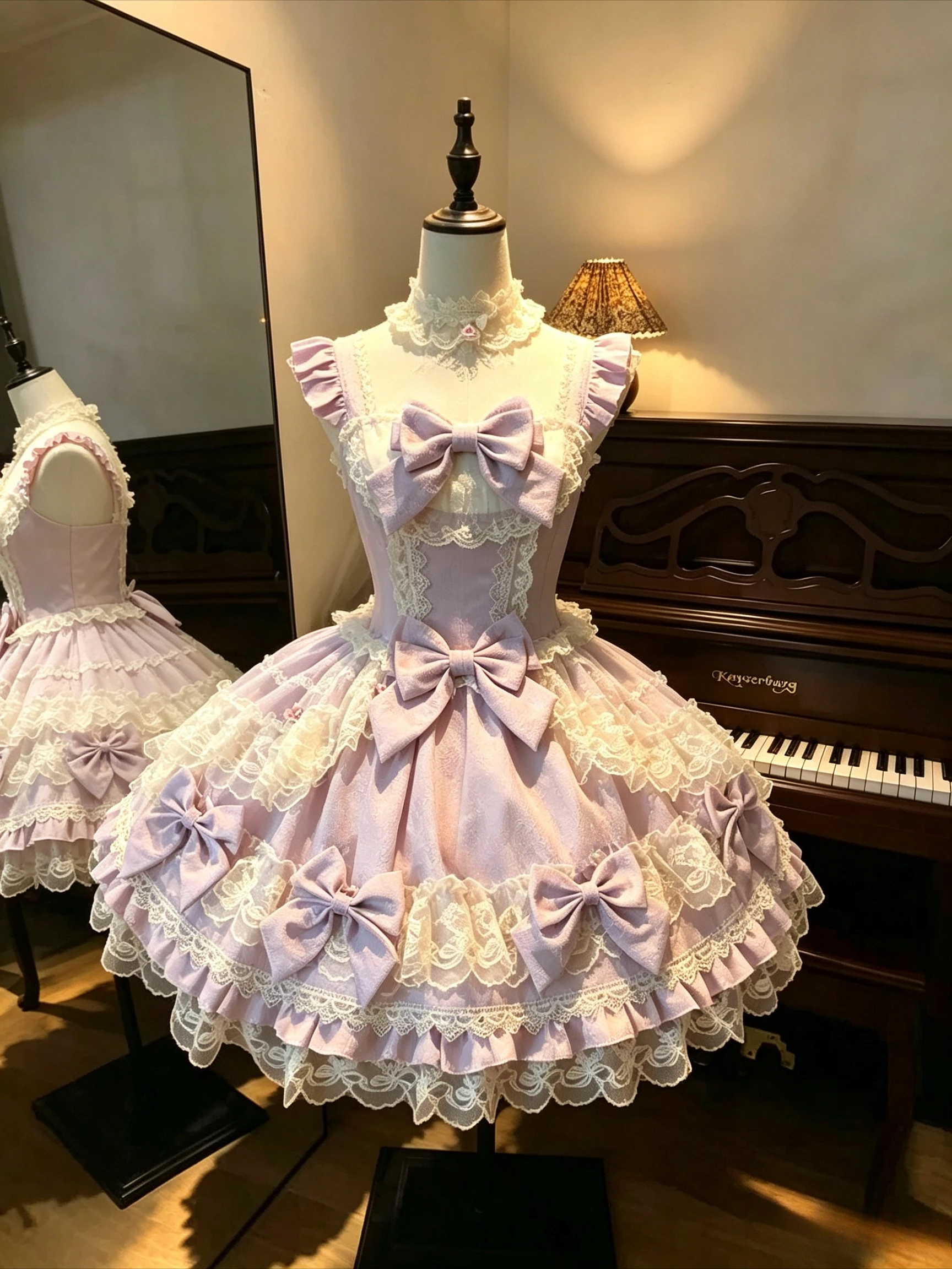 Y2K Kawaii Lolita JSK Sleeveless A-line Dress for Girls Lace Strap Design Sweet Princess Party Outfit New Arrival