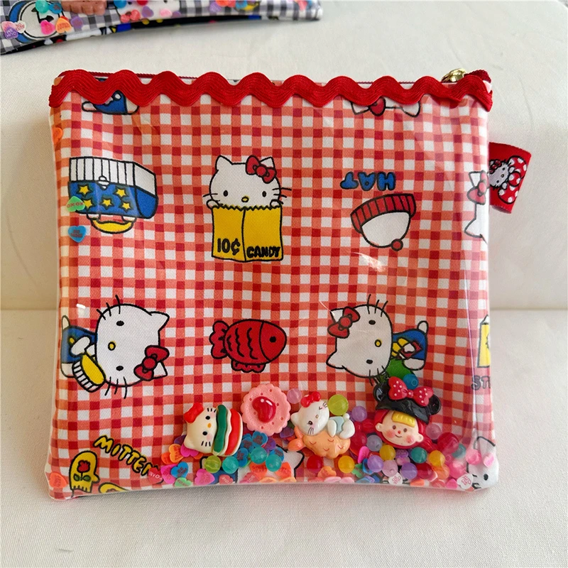 Hello Kitty Sanrio Makeup Bag Kawaii Cartoon Cute Student Travel Portable Toiletry Storage Bag Cosmetic Bag Toys Girls Gifts