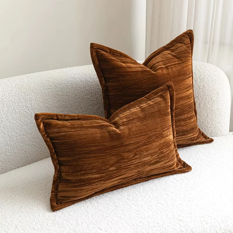 

Amber Color Pillows Luxury Brown Orange Collection Cushion Case Modern Decorative Pillow Cover For Sofa Chair Home Decorations
