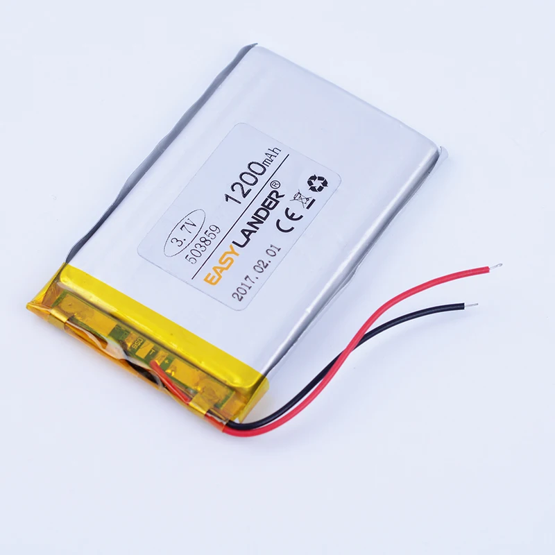 503859   3.7V 1200mAh Li-Polymer Li-Ion แบตเตอรี่สําหรับ MP3 MP4 MP5 GPS DVR ลําโพงบลูทูธของเล่นกล้อง 503860 453859