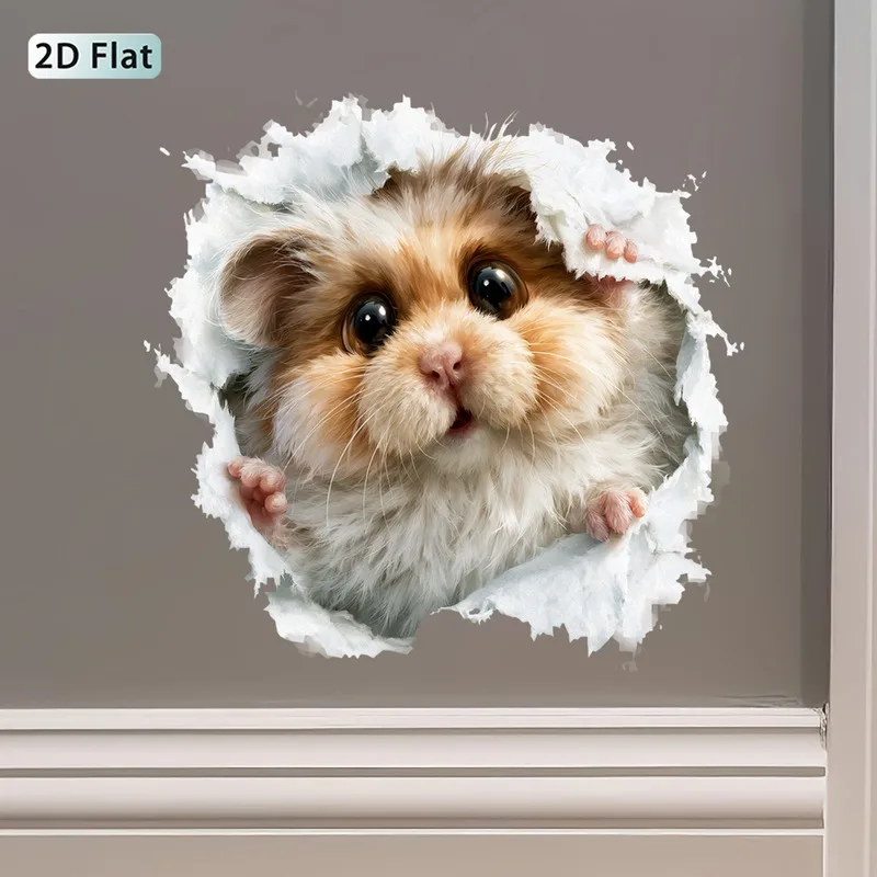 VIKAMA Sleeping Mouse Blanket Desk Wall Sticker Cute Xmas Cozy Self-Adhesive Decor for Living Room Bedroom Dorm