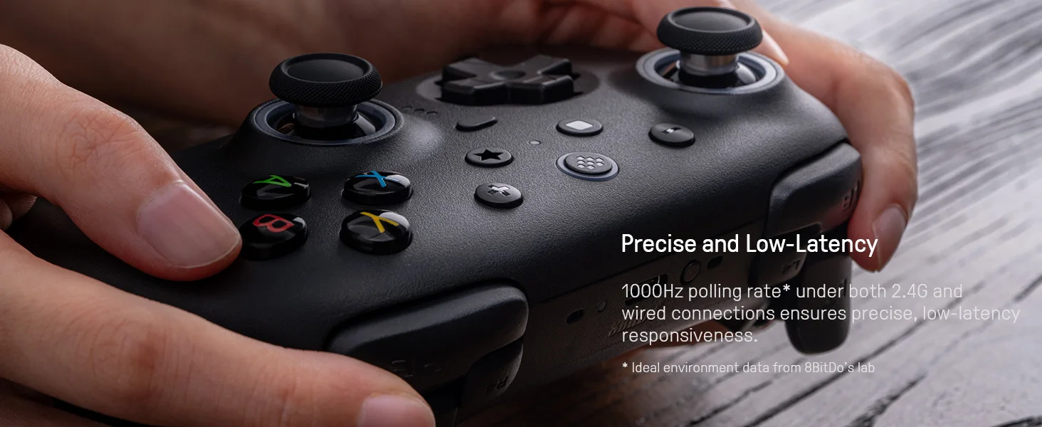 8BitDo Ultimate 2 GREEN Kabelloser Controller TMR Joysticks Update, Hall-Effekt-Trigger für PC, Windows 10,11 Android-Spiele – Detail 12