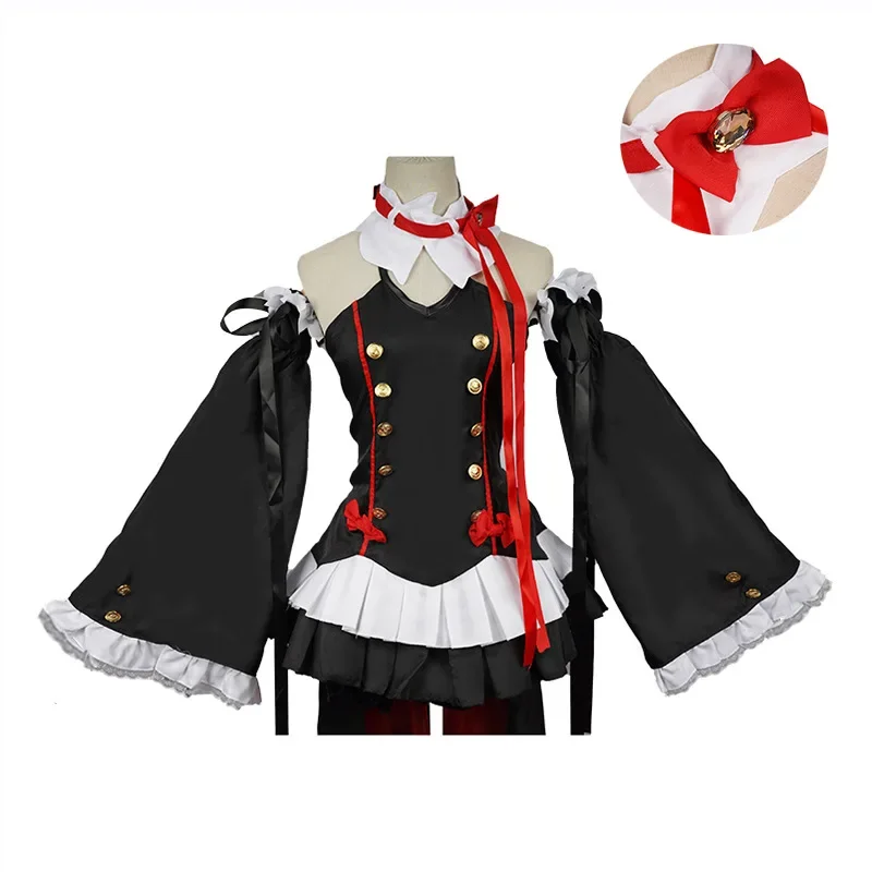 أنيمي سيراف النهاية زي تأثيري ، أواري نو سيراف ، كرول تيبس موحد ، فستان ، ملابس ، شعر مستعار ، آذان ، زي