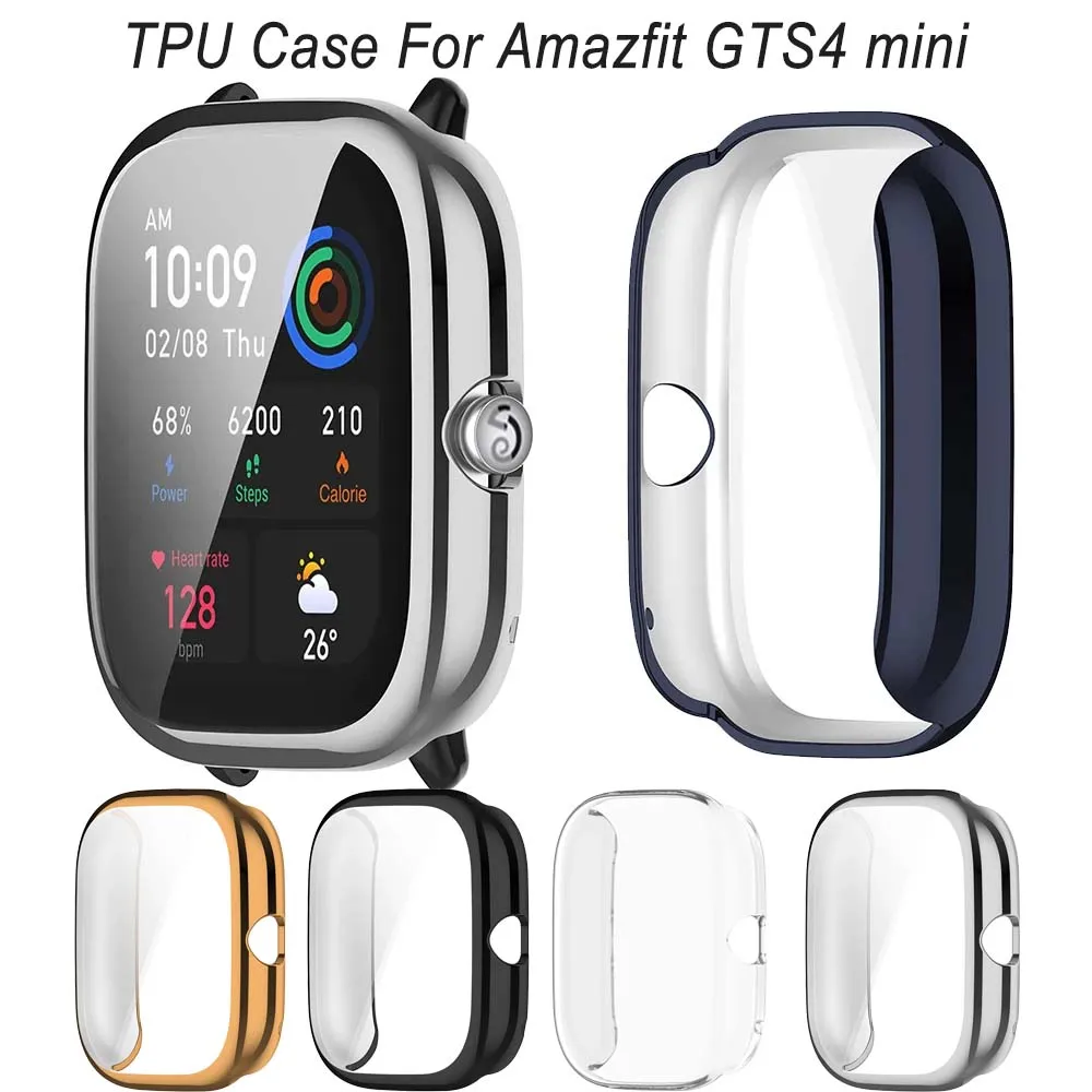 Displayschutzfolie für Huami Amazfit GTS 4 Mini, Uhrenschutz, TPU-Hülle, Schutzrahmen für Amazfit GTS4 Mini