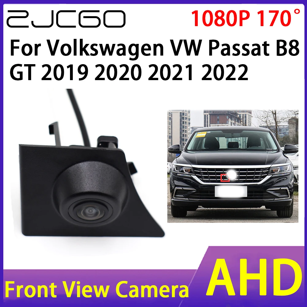 

ZJCGO Car Front View Camera AHD 1080P Waterproof Night Vision CCD for Volkswagen VW Passat B8 GT 2019 2020 2021 2022