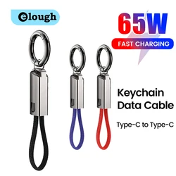 10CM Keychain PD Data Cable 65W Fast Charging Type-C to Type C Cable Portable Short USB C Cable For iphone 15 Xiaomi Samsung