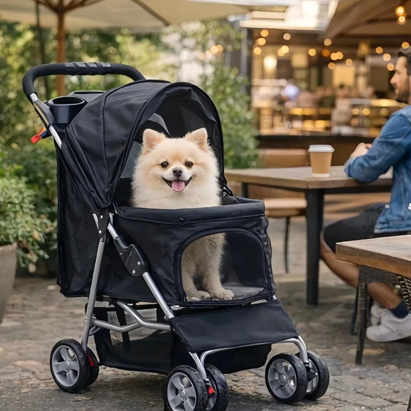 

Новая водонепроницаемая, портативная, складная, многофункциональная четырехколесная коляска для домашних животных