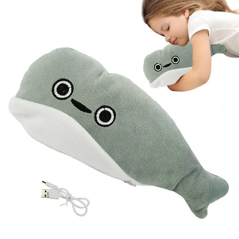 Flopping Fish For Cat Interactive Plush Fish Pet Toys Cute Rechargeable Moving Fish Cat Toy With 3 Modes For Birthday Children's