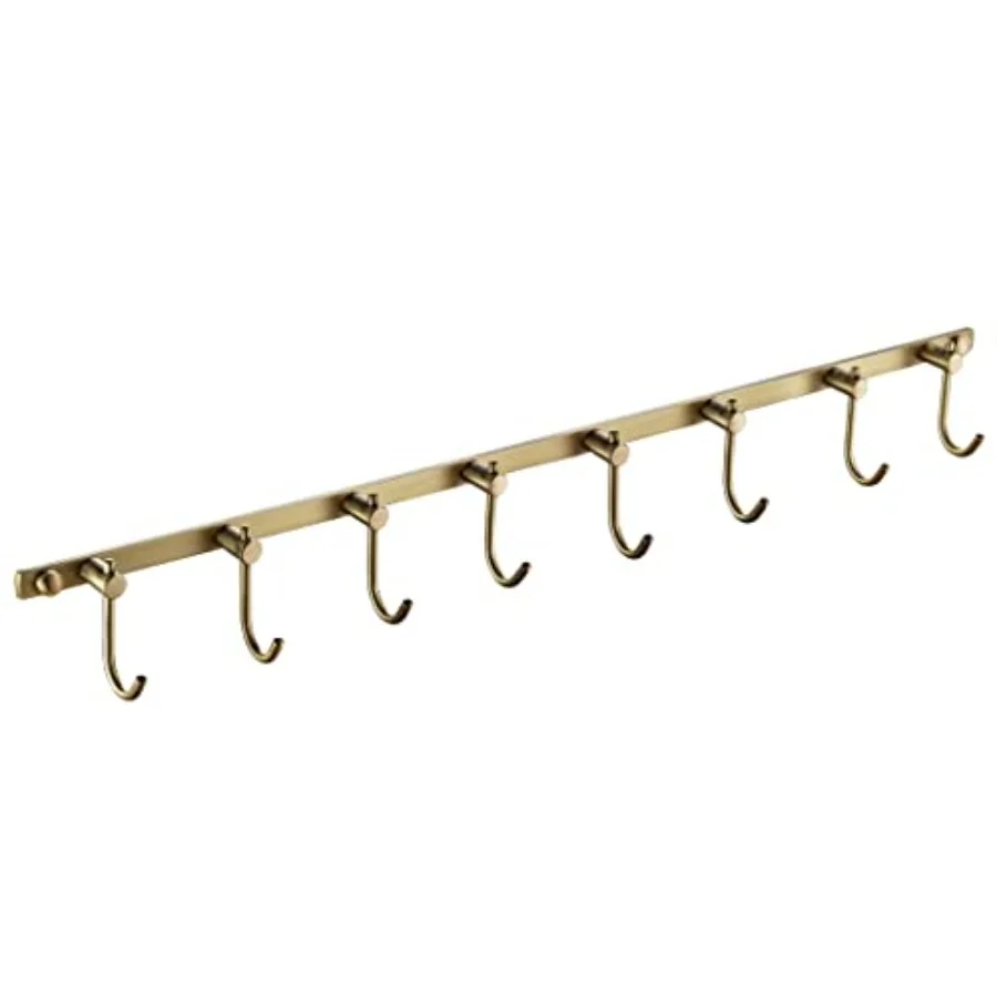 

Antique Hook Coat Rack Bath Wall Mounted Vintage Brushed Bathroom Row Hooks Rustic Towels Coats Hooks