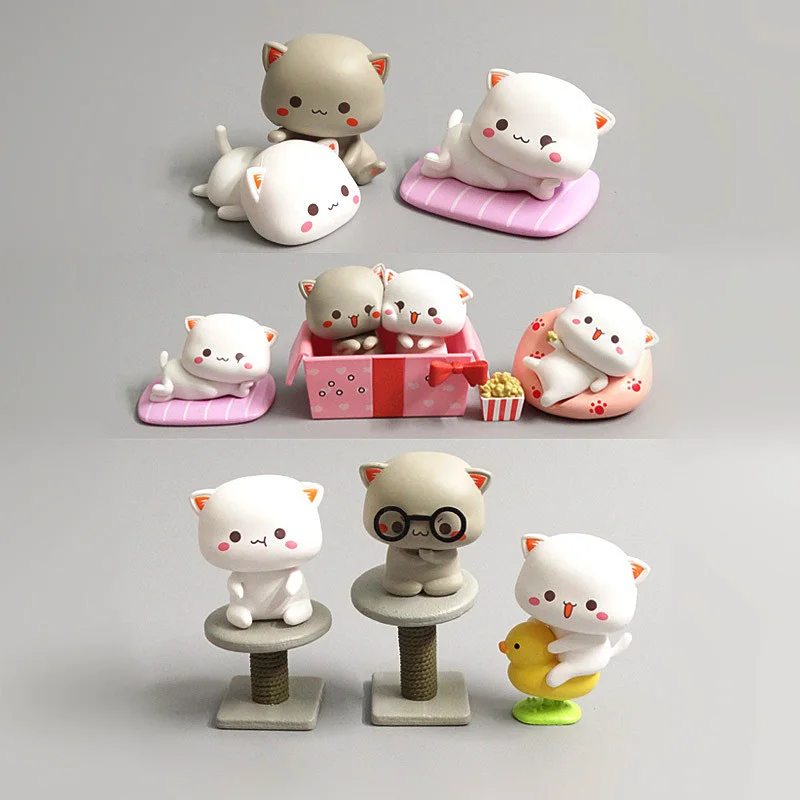 

Kawaii Mitao Cat 2 Season Lucky Cat Cute Cat Toys Surprise Action Figure Cartoon Doll Model Gashapon Home Birthday Gifts