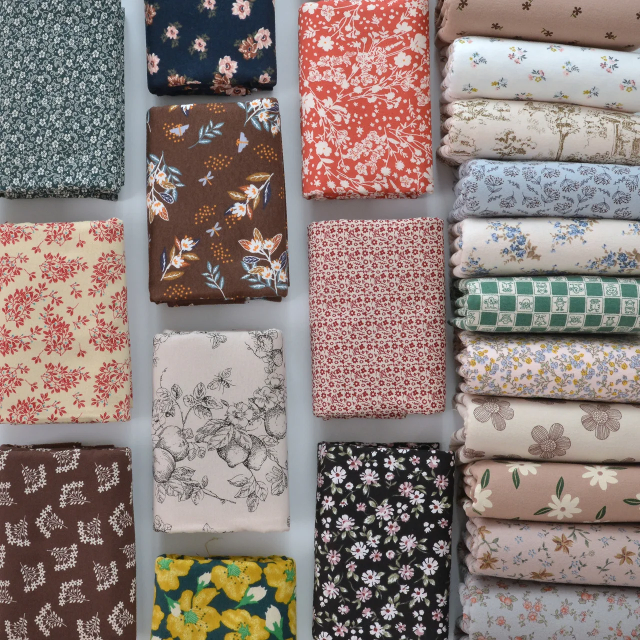 Baby\'s Flannel Fabric Cartoon Flower Print 100% Cotton Brushed Flannel Tissue For Garment Shirt Pajamas DIY Handmade