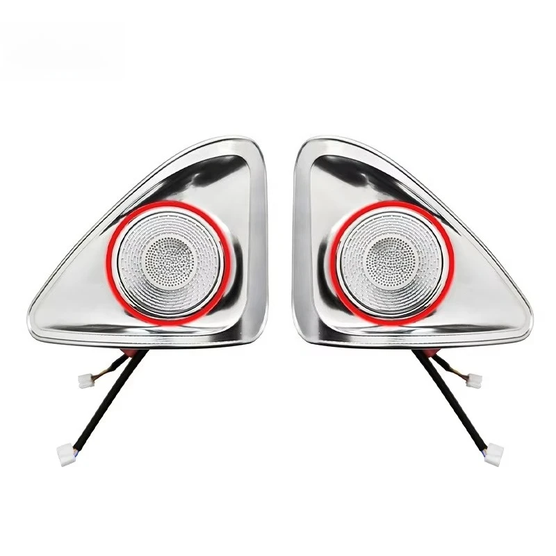 OEM سماعات سيارة مخصصة الصوت مكبر الصوت LED المحيطة الزخرفية ضوء 4D الدورية ثلاثة أضعاف مكبرات الصوت ل E الفئة W214