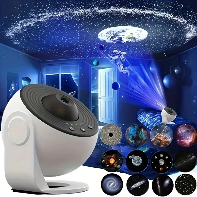 Galaxy Projector 12 in 1 Planetarium Star Realistic Starry Sky Night Light Solar System Moon Kids Adults Ceiling Home Decoration