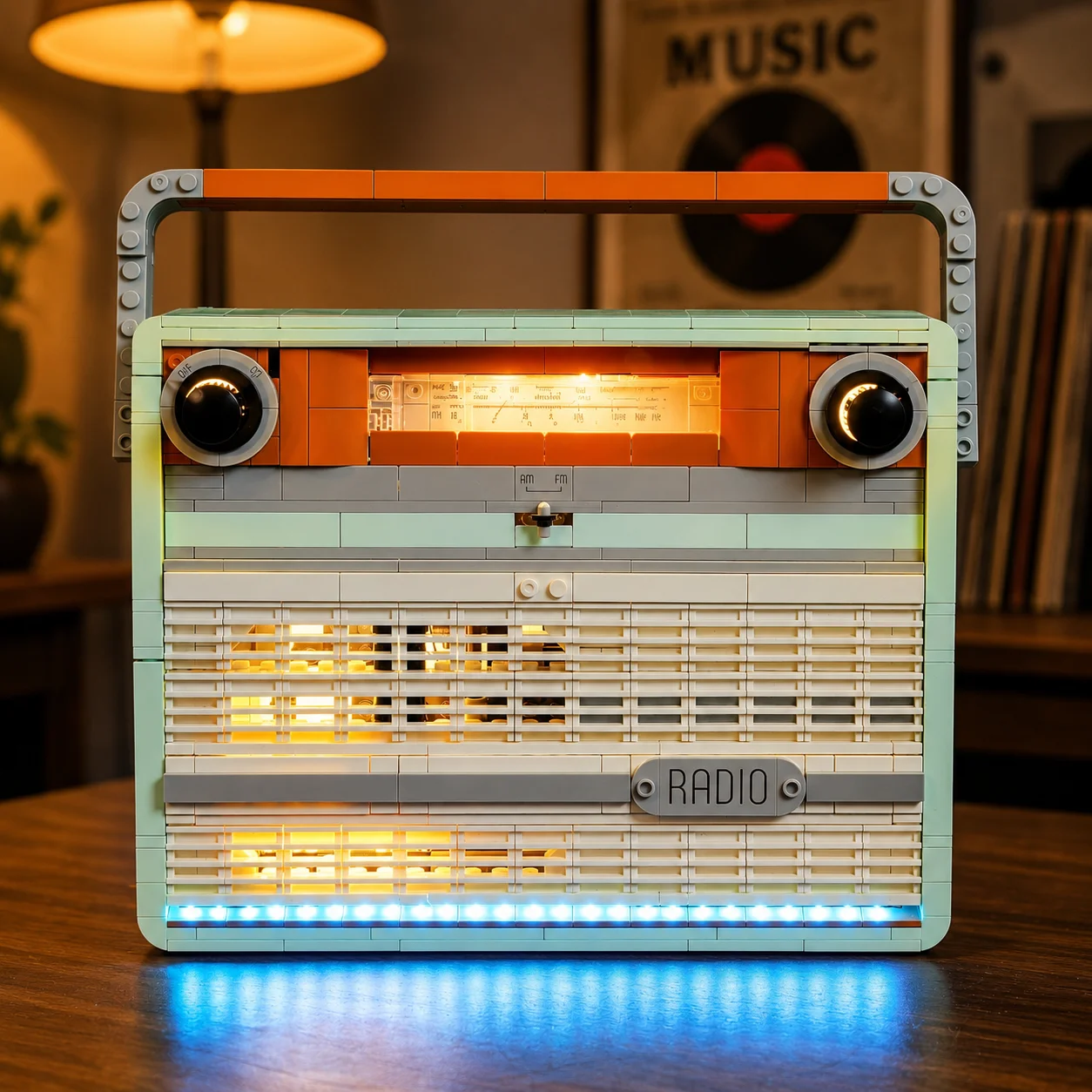 Hprosper LED Light For 10334 Retro Radio Decorative Lamp With Battery Box (Not Include Lego Building Blocks)