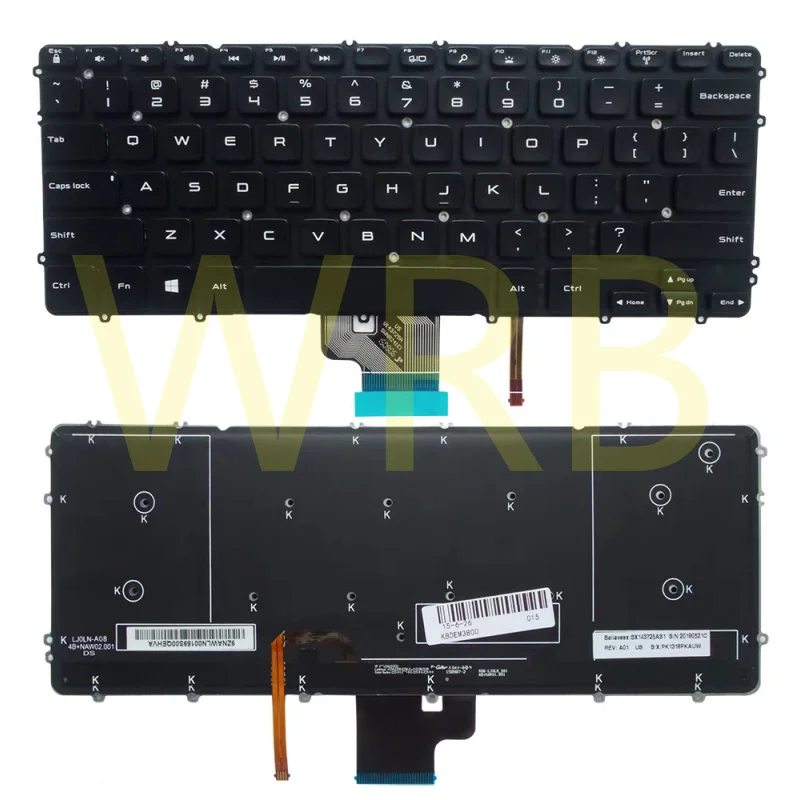 

Новинка для Dell Precision M3800 XPS 15 9530, черная клавиатура с подсветкой, США