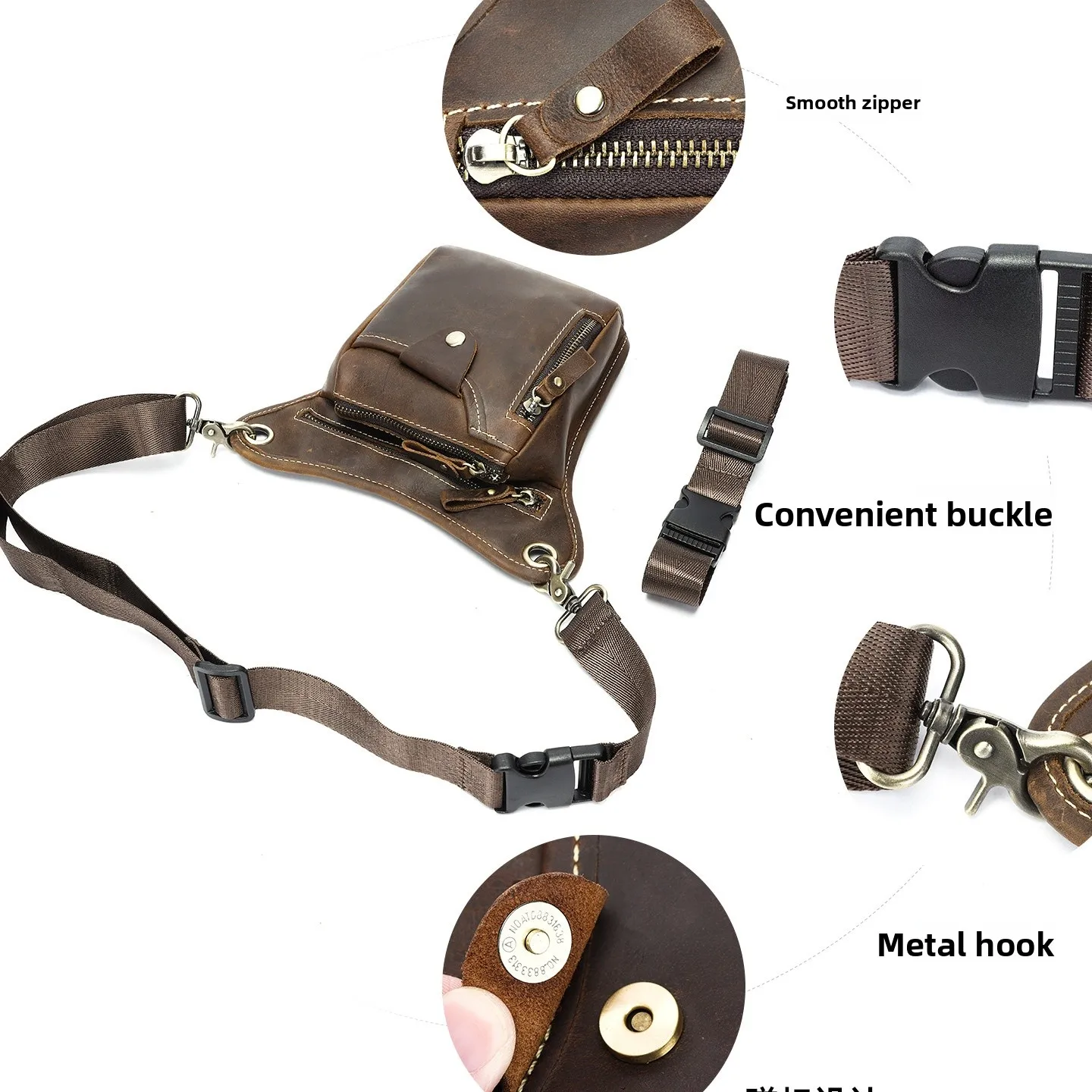 

Мужская поясная сумка, осенне-зимняя верхняя часть из воловьей кожи, вертикальная рабочая кожаная сумка, многофункциональная сумка из натуральной кожи