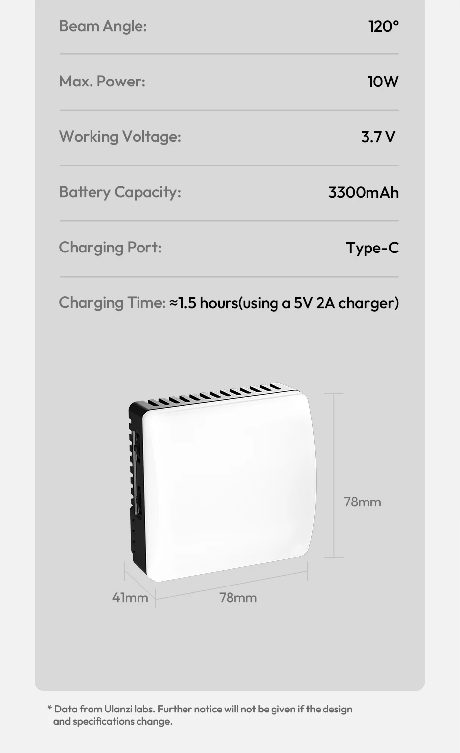 Ulanzi C10RGB Pocket Power 10W RGB-Videoleuchte 1800K-9000K Bi-Color-LED-Licht für Telefonkamera Stativ Video Vlog Fotografie – Detail 16