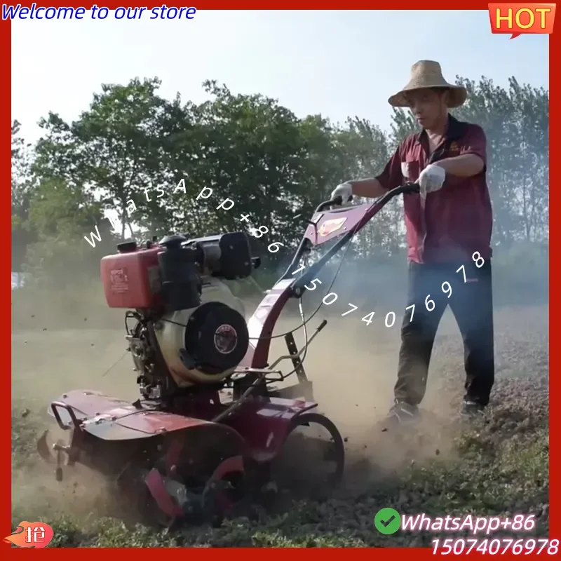 2026 High-Efficient Garden Home Farm Cultivator Mini Land Cultivation Machine Power Tiller