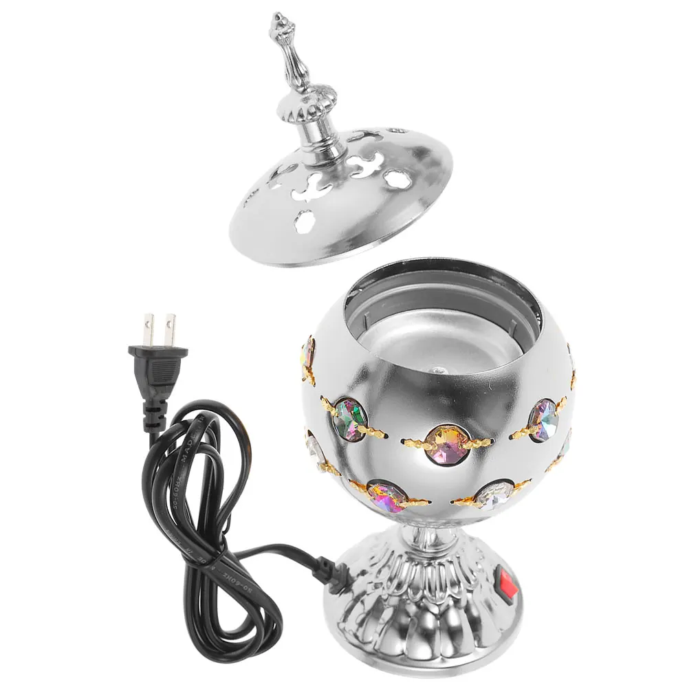 Vintage Style Electric Incense Burner Plug In Metal Censer Burner Decorative Therapy Home Decor Table Ornament