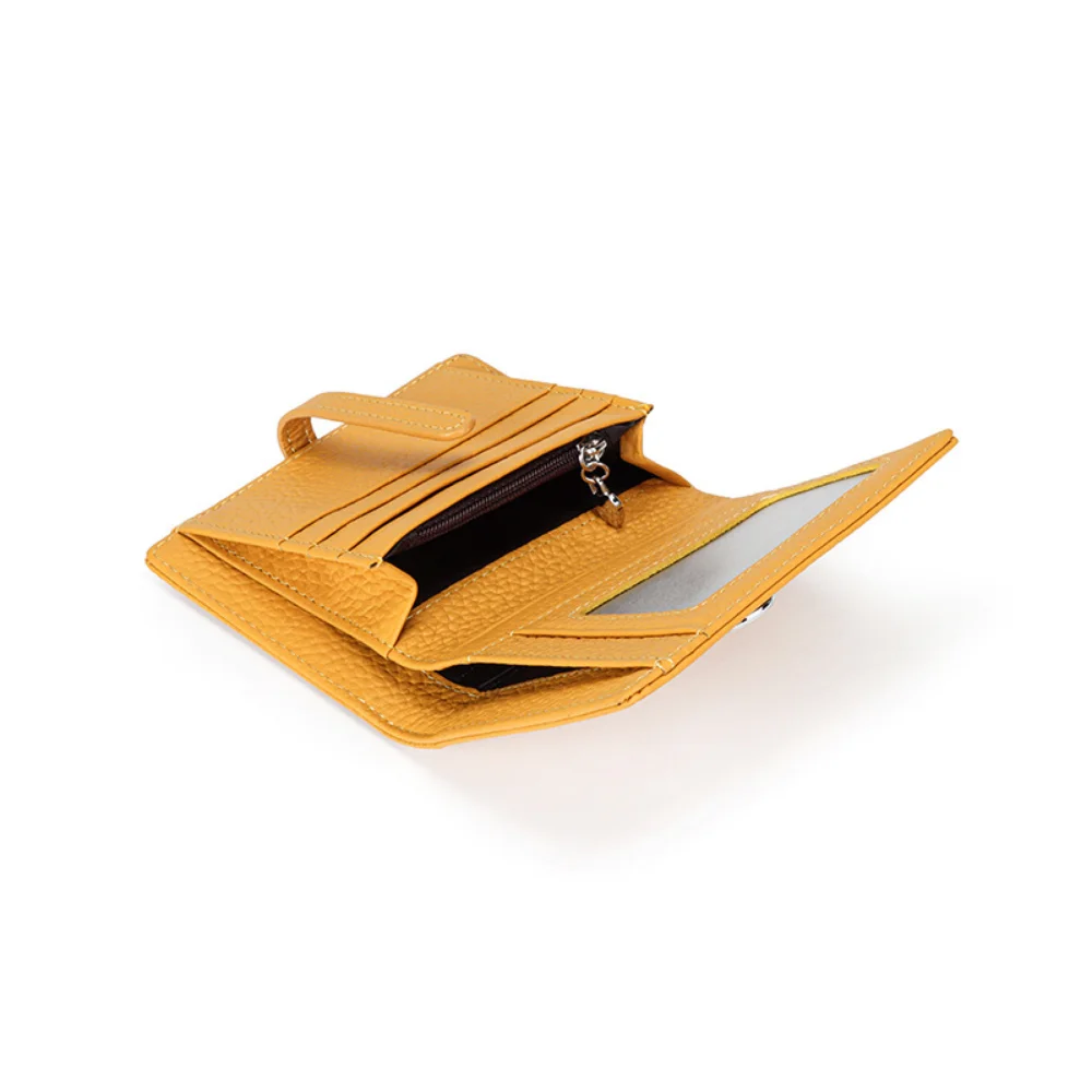 URBAN MASTER – portefeuille court en cuir de vache véritable pour femme, porte-monnaie avec cordon de serrage, porte-cartes