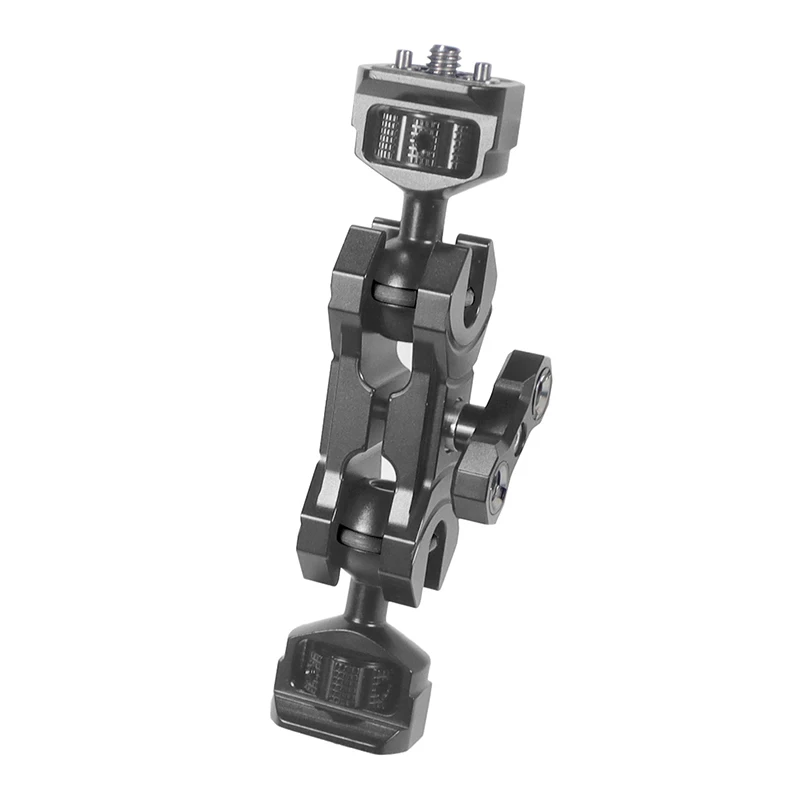 Neuer, verbesserter, universell einstellbarer Doppelkugelkopf 1/4 bis 3/8 Zoll, magischer Arm, Monitorhalterung, Zubehör für DSLR-Kamera-Käfige, unterstützt 5 kg – Detail 4