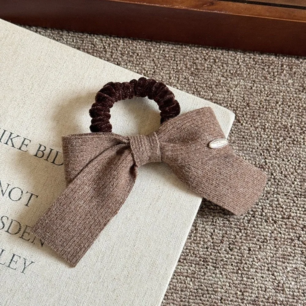 

Новая милая веревка для волос с бантом, высокая эластичность, милые резинки для волос, простой головной убор с резинкой