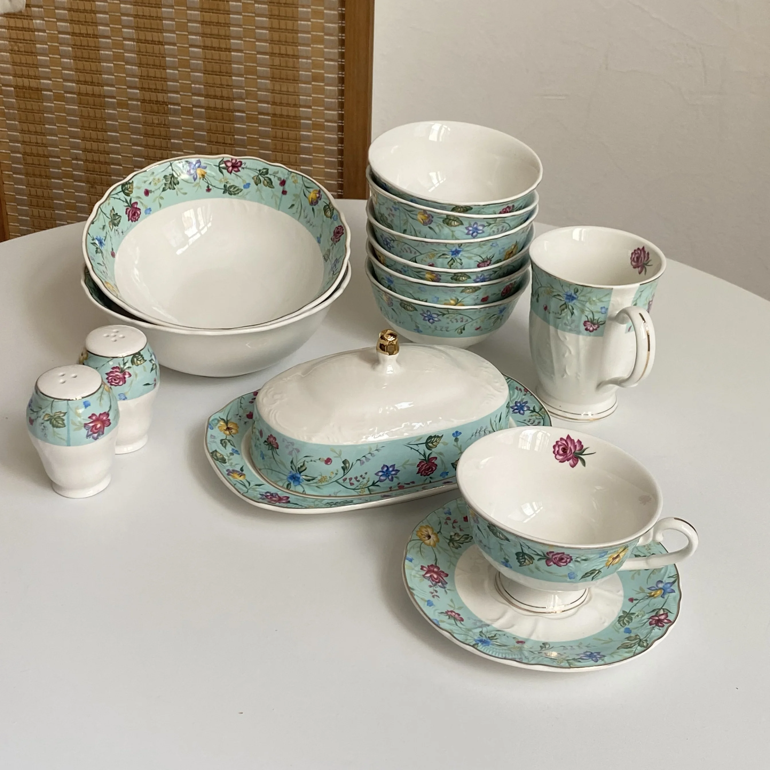 

Ceramic small floral rice bowl household exquisite soup bowl noodle bowl high value tableware pasta plate large