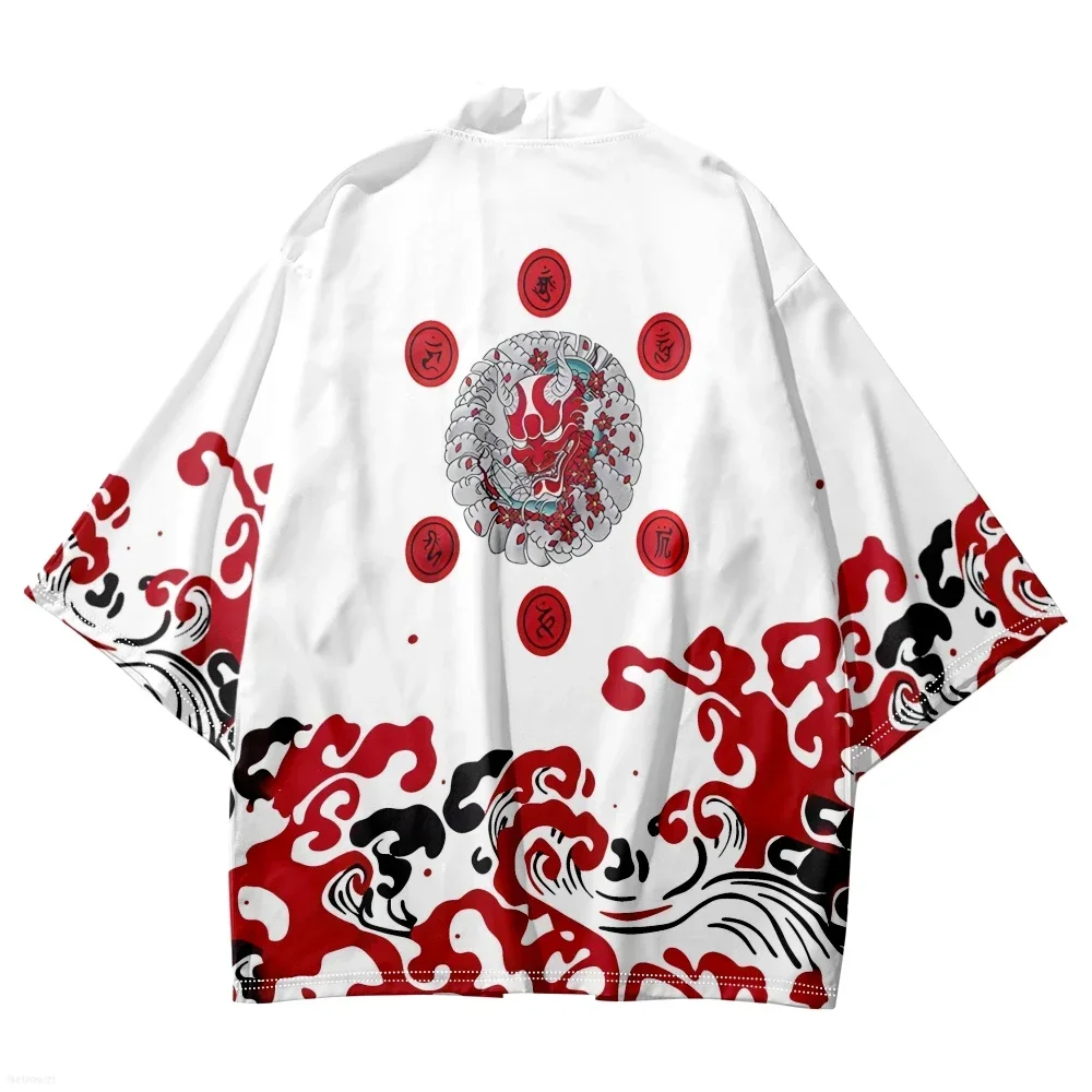 

Traditional Japanese Kimono Demon Graphic Trendy Yukata Wave 3D Printed Cardigan Kimonos Cosplay Asia & Pacific Islands Clothing