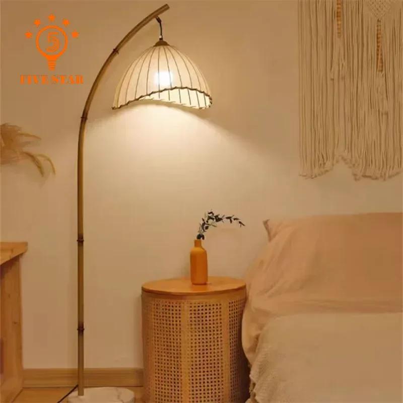 Japanese Wabi-Sabi Floor Lamp Retro Personality Parlor Study Sofa Bedroom Bedsides Teahouse Homestay Lights Luminaries Art Decor